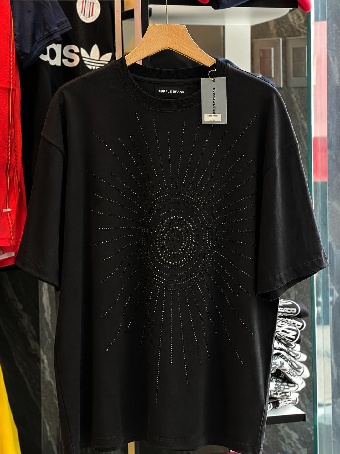 Camisa oversize Negra de brillo