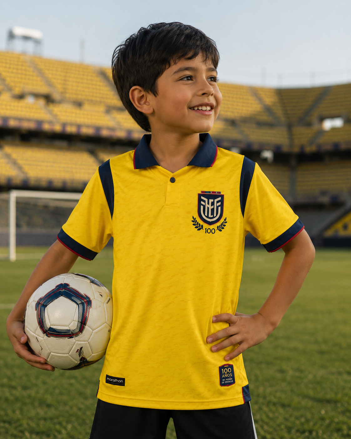 Camisa de la selección amarilla con cuello